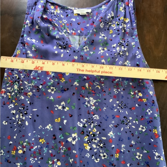 BeachLunchLounge Periwinkle/Floral V-Neck Tank Midi Dress Sz S/P - Picture 10 of 13